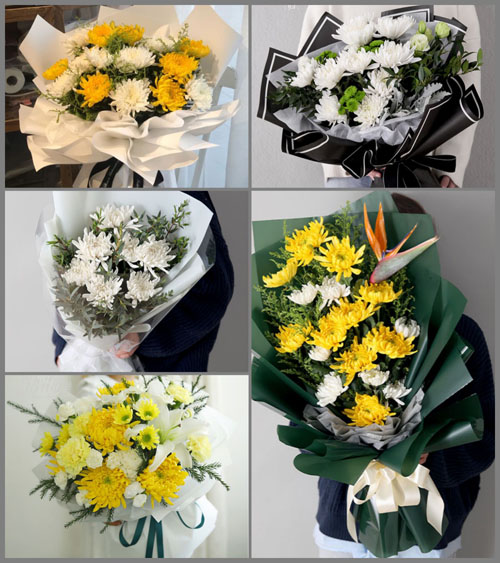 广东揭阳市揭西县东园镇白事花束代送